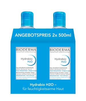 Bioderma Hydrabio H2O Duopack Mizellenreinigungswasser für trockene Haut Make-up Entferner 1000 ml