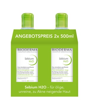 Bioderma Sébium H2O Duopack Mizellenreinigungswasser für ölige und unreine Haut Make-up Entferner 1000 ml