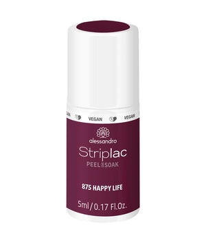 Alessandro Striplac Peel o Soak Gel Nagellack 5 ml Dunkelrot