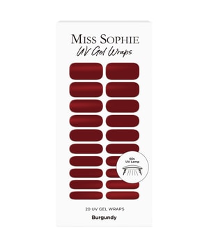 Miss Sophie UV Gel Wraps Burgundy Nagelfolie 20 Stk Dunkelrot