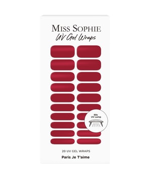 Miss Sophie UV Gel Wraps Paris Je T'aime Nagelfolie 20 Stk Dunkelrot