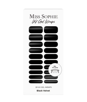 Miss Sophie UV Gel Wraps Black Velvet Nagelfolie 20 Stk Schwarz