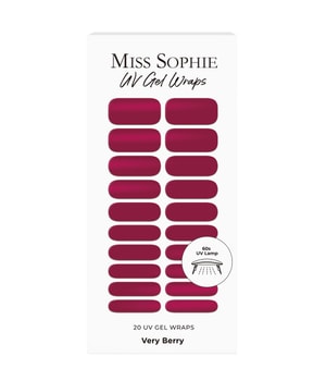 Miss Sophie UV Gel Wraps Very Berry Nagelfolie 20 Stk Dunkelrot