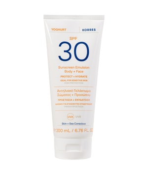 KORRES YOGHURT Sonnenschutz-Emulsion für Körper und Gesicht SPF30 Sonnencreme 200 ml