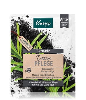 Kneipp Detox Pflege Bambuskohle - Moringa - Alge Tuchmaske 1 Stk