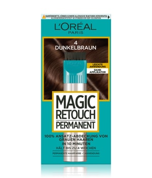 L'Oréal Paris Magic Retouch Permanent Ansatz-Abdeckung Nr. 4 Dunkelbraun Haarfarbe 1 Stk Braun