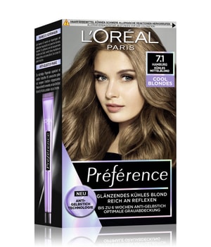 L'Oréal Paris Préférence Cool Blondes Nr. 7.1 - Kühles Mittelblond Haarfarbe 1 Stk