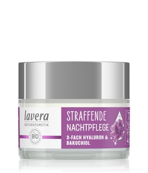 lavera Straffende Nachtpflege 3-Fach Hyaluron und Bakuchiol Gesichtscreme 50 ml