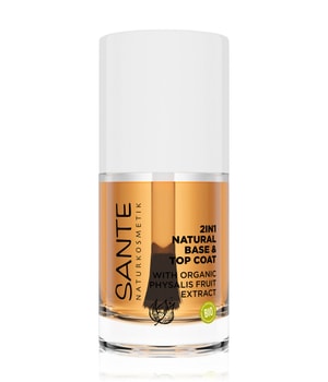 Sante 2in1 Natural Base & Top Coat Nagelunter- und Nagelüberlack 10 ml Gelb