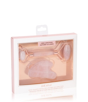 Zoë Ayla Gua Sha Therapy Gua Sha and Roller Set - Rose Quartz Gesichtspflegeset 1 Stk