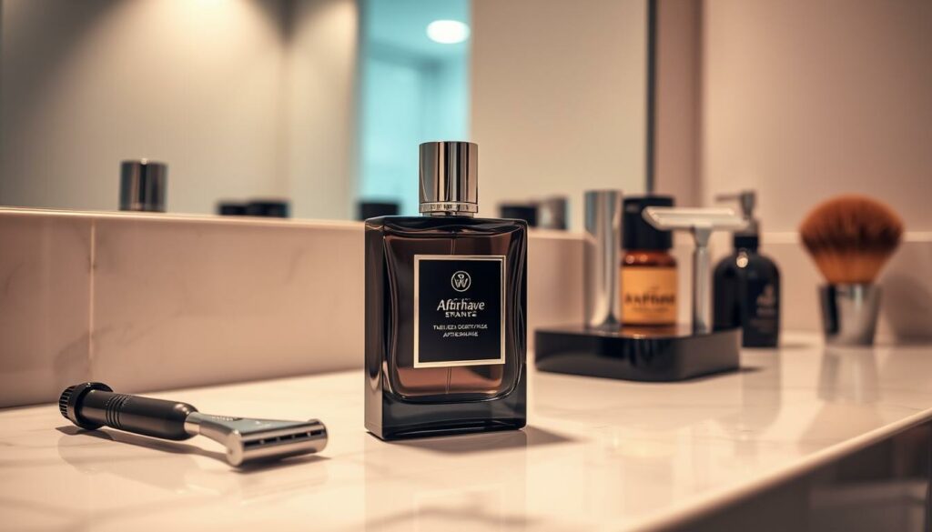 Anwendung von After Shave